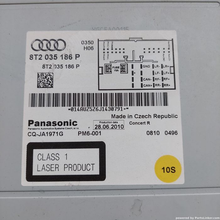Radio Cd Audi A5/S5 (8T3) [ 2007 - 2017 ] Oem 8T2035186P