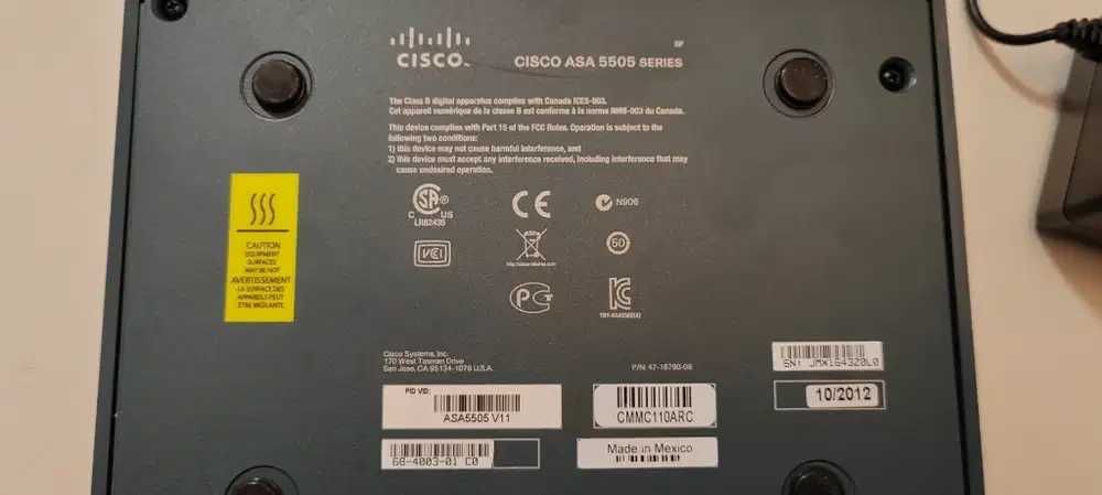 Cisco ASA 5505 Firewall + Switch 8-port Gigabit