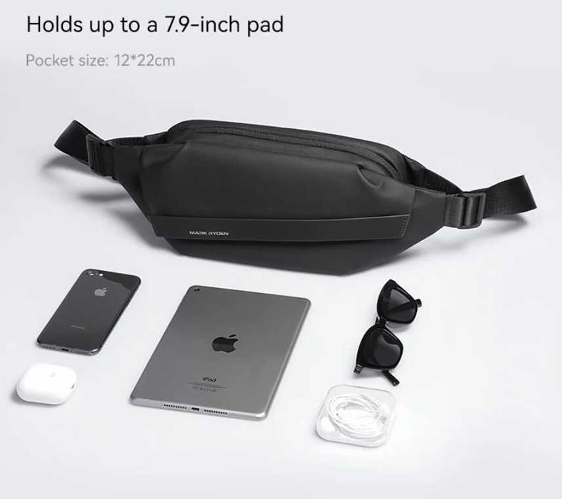 Чанта за кръста в Черно , маркова чантичка за през рамо Mark Ryden