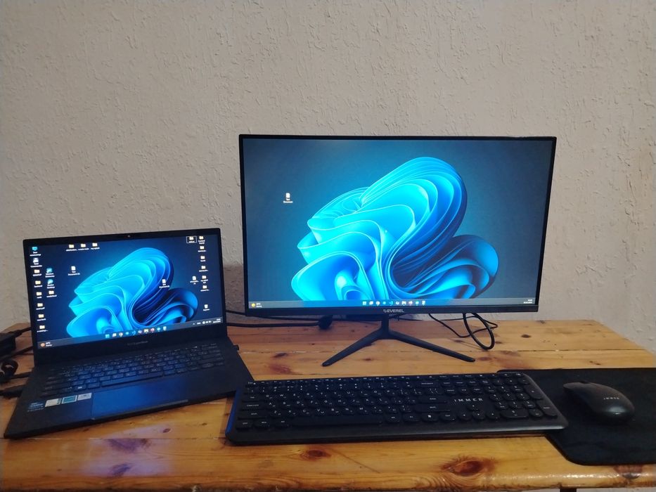Noutbuk(Asus ExpertBook), monitor(everel), klaviatura va sichqoncha