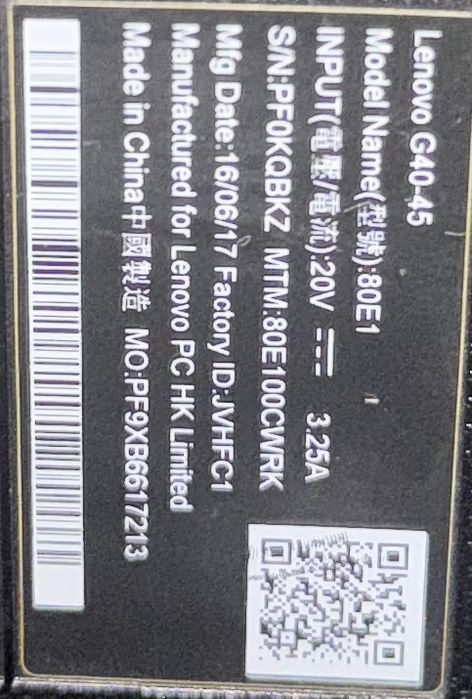 Продам Ноутбук Lenovo G 40-45