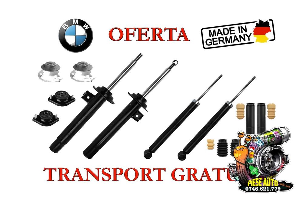 Set amortizoare + flanse + protectii BMW E46 + TRANSPORT GRATUIT