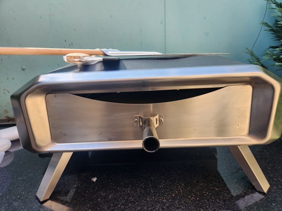 пещ за пици 40см отвор професионална на газ с ротационна подложка