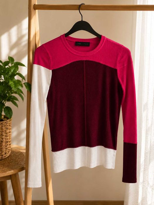 Пуловер ZARA – color block | Размер S -15% при 2+ артикула