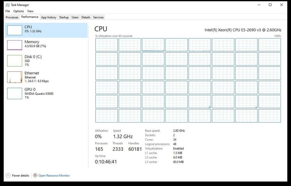 Работна станция/workstation DELL 7810 E5-2690V3 64GB 250GB SSD K5000