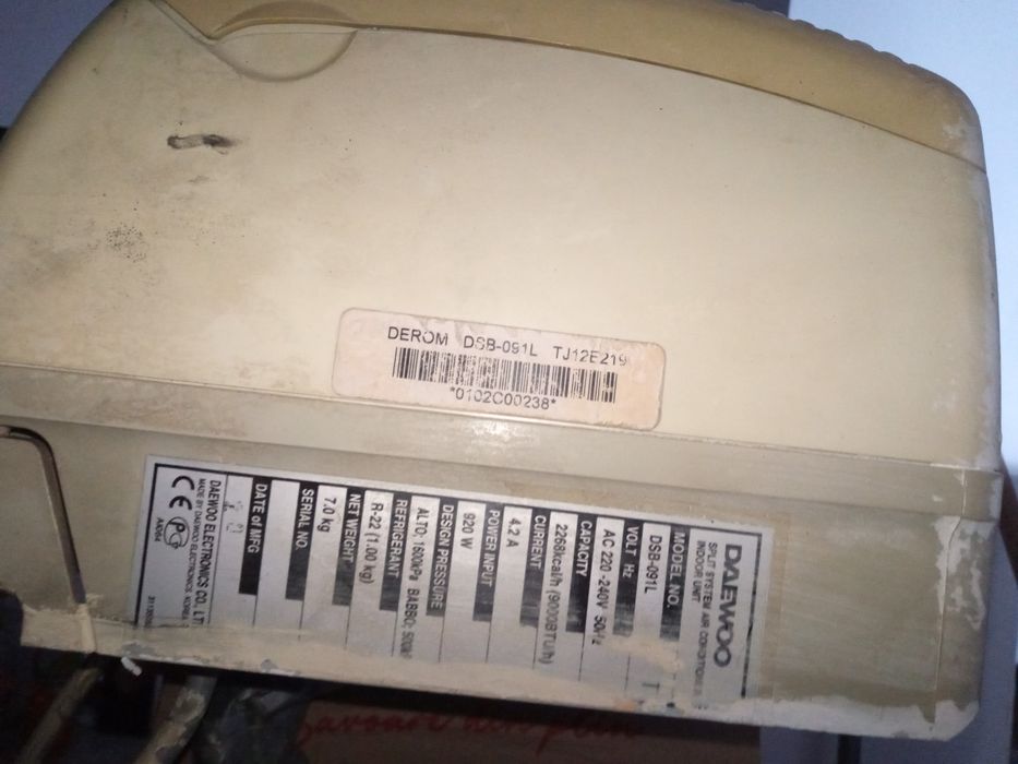 Aer condiționat Daewoo 9000 Btu funcțional