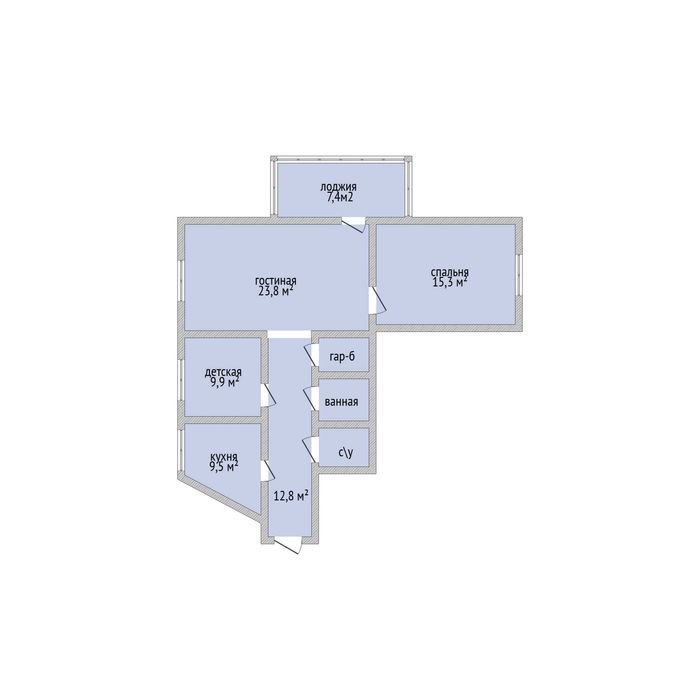 3 ком, мкрн Наурыз, 84,8м2, 2012г, 2\6