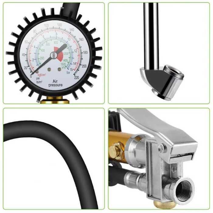 Пистолет за гуми с манометър Automat, За помпане, 16bar