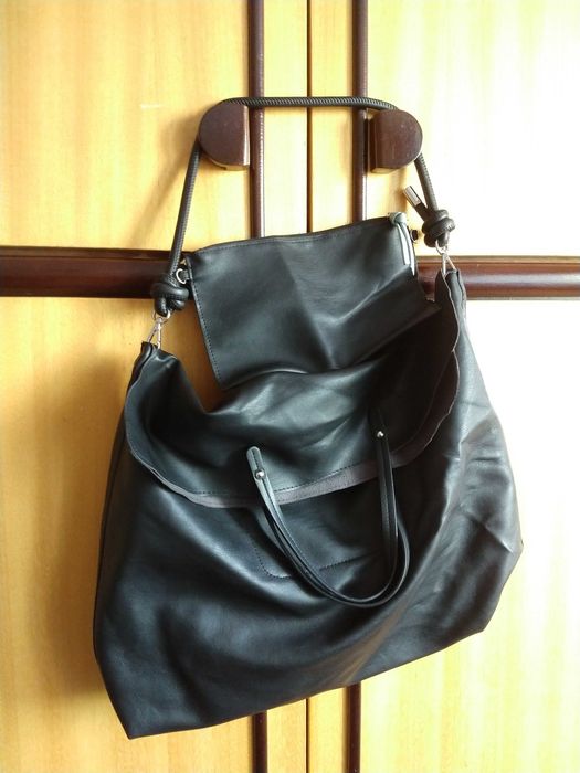 Елегантна нестандартна дамска чанта + мини несесесер