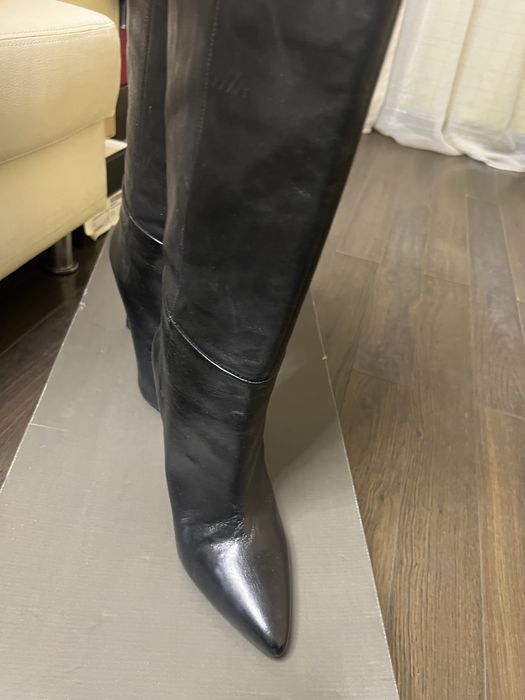 Cizme lungi piele Gino Rosii