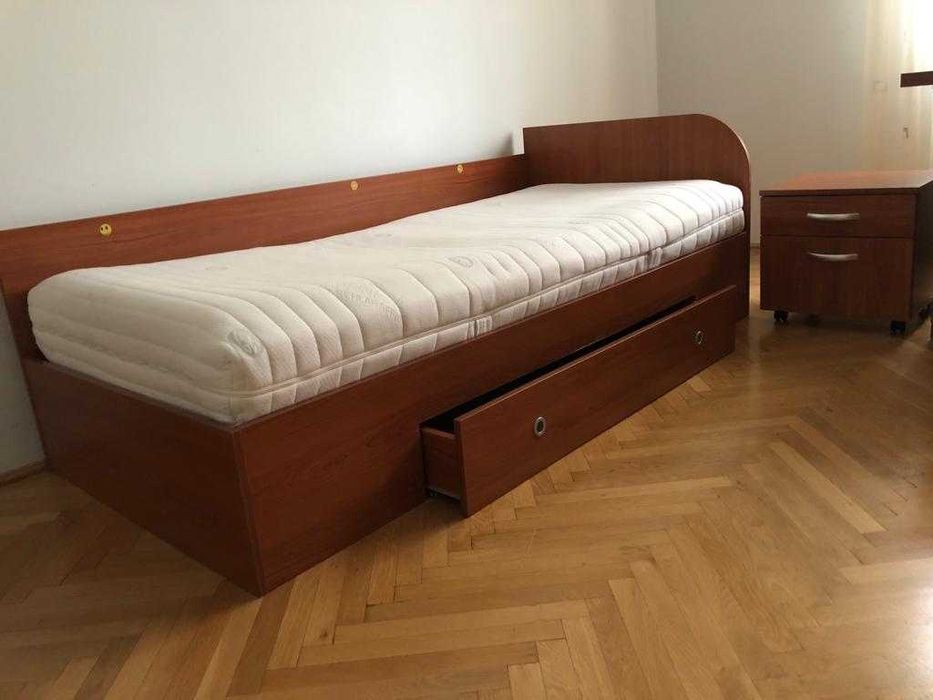 Mobila dormitor (Birou, Dulap, Noptiera, Mobila perete, Pat + Saltea)