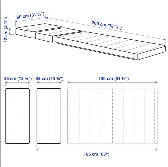 Pat IKEA Minnen extensibil + somiera + saltea (2 paturi/bucati)
