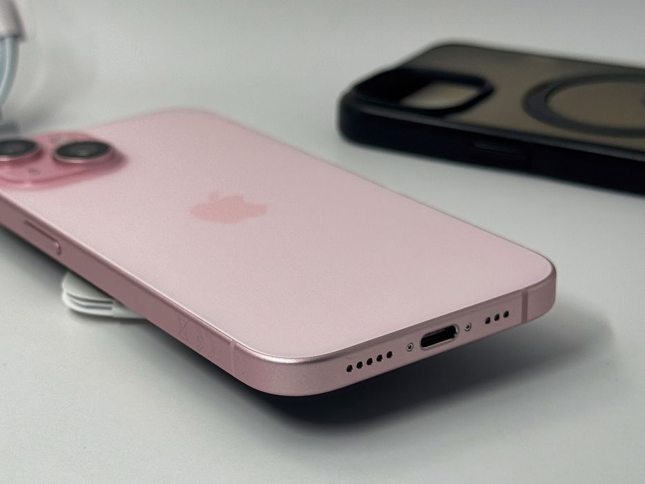 iPhone 15, 128GB, Pink, 100% батерия, КАТО НОВ, 2г. ГАРАНЦИЯ!