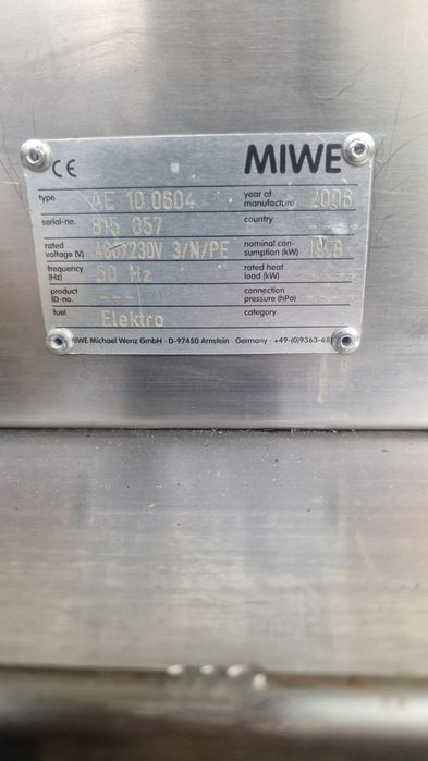 Рециклиран професионален немски конвектомат  Miwe