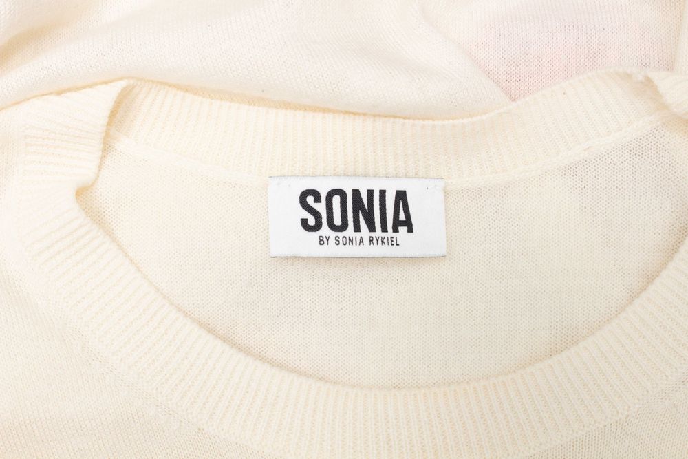 Sonia By Sonia Rykiel дамски пуловер от фина вълна екрю М