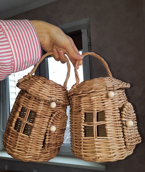 Плетеная корзинка -домик