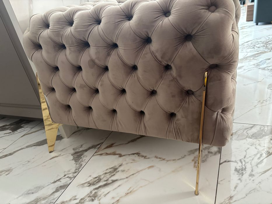 Луксозно кресло / диван тип Chesterfield – почти ново