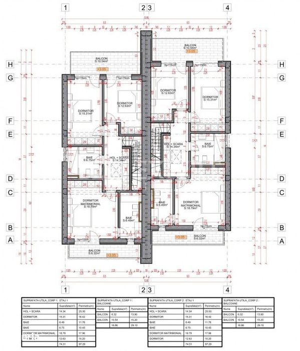 Duplex de vanzare -4 camere, 184 mp utili, curte proprie, 2 Parcari