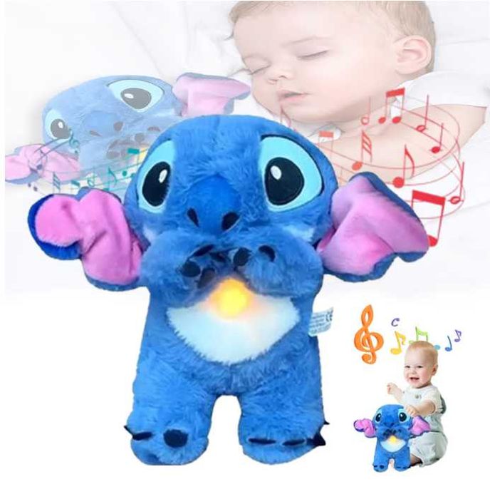 Интерактивна дишаща играчка Стич,дишащ стич,дишащ stich,стич за бебета