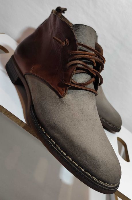 Ghete lace up 42 de lux Silvano Sassetti NOI piele naturala moale