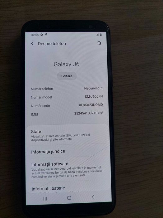 Telefon  Samsung Galaxy J6, 32 GB, RAM 3 GB, senzor amprenta, liber de rețea
