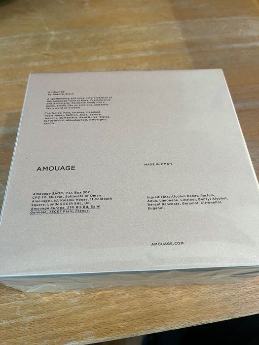 Amouage Guidance