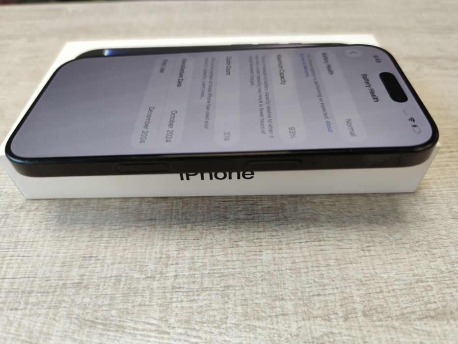 Apple iPhone 16 Pro 128GB Black 93% batt.  3г.Гаранция!