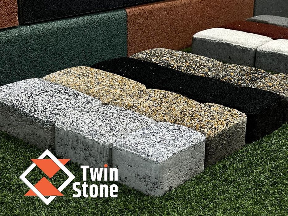 ПрессБрусчатка Вибропресованная тротуарный плитки Bruschatka TwinStone