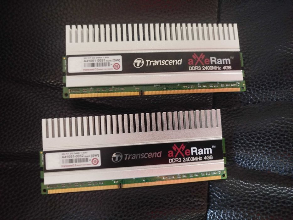 Ультра редкая память Transcend AxeRAM 8GB DDR3 2400 Mhz оверклокерская