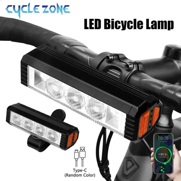 Far Bicicleta Led, 5 moduri de iluminare + Semnal Sonor + Power Bank