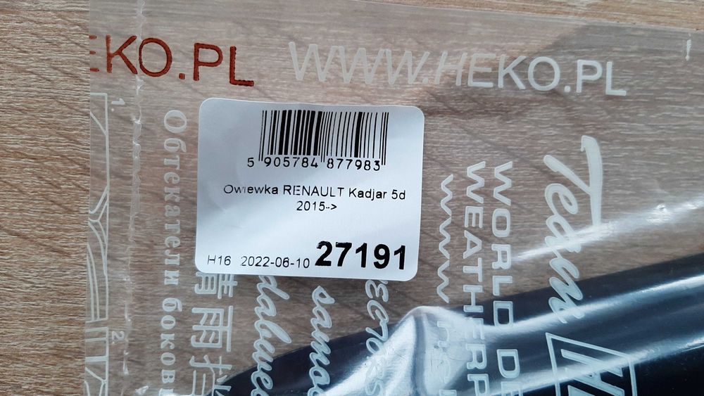 Paravant Heko 27191 dreapta fata pentru Renault Kadjar