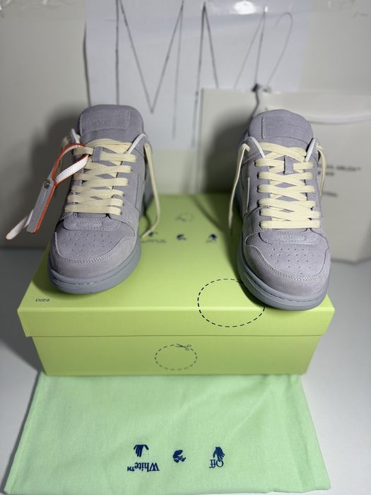 Adidasi Off-White Out Of Office Lace-Up BLUE SUEDE SNEAKERS