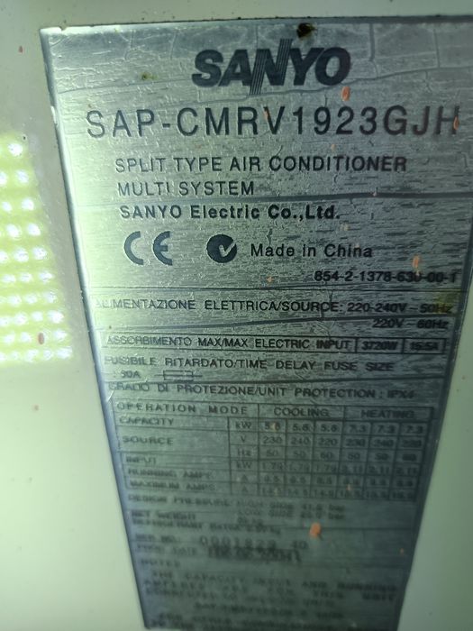 Aparat aer condiționat Sanyo