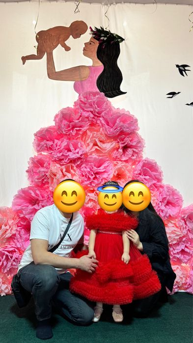 Детское платье напрокат красное платье