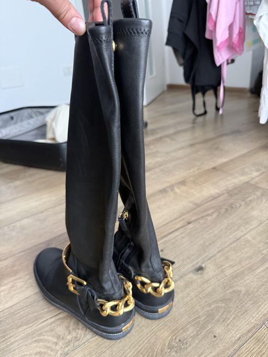 Giuseppe Zanotti cizme cu lant auriu