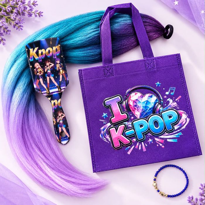 Set K-Pop par , perie   mov K Pop cadou plasa si bratara