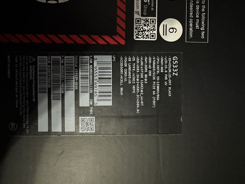 ASUS ROG strix G513 SCAR