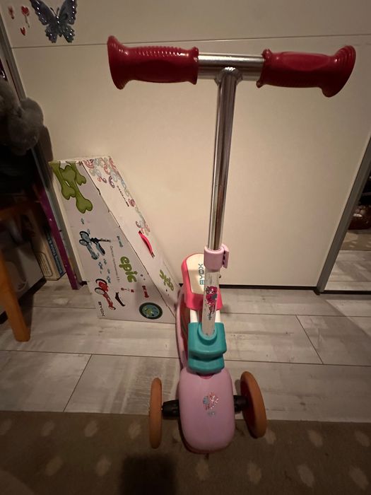 BYOX Тротинетка - скутер със седалка Epic 2в1 - розов