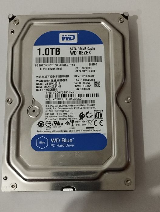 Hard disk western digital 1tb 7200rpm