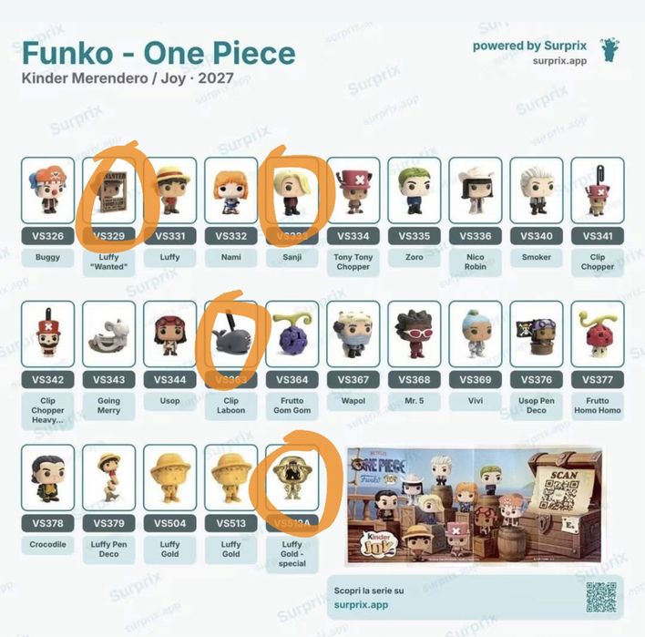 One piece kinder joy