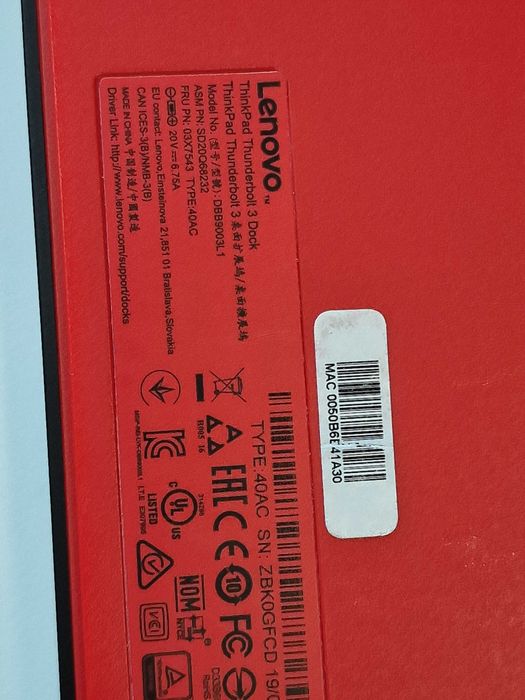 docking station Lenovo Thunderbolt 3 Dock