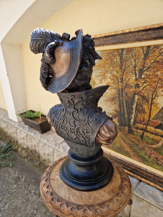 Топ - Уникална антикварна френска бронзова фигура статуетка скулптура