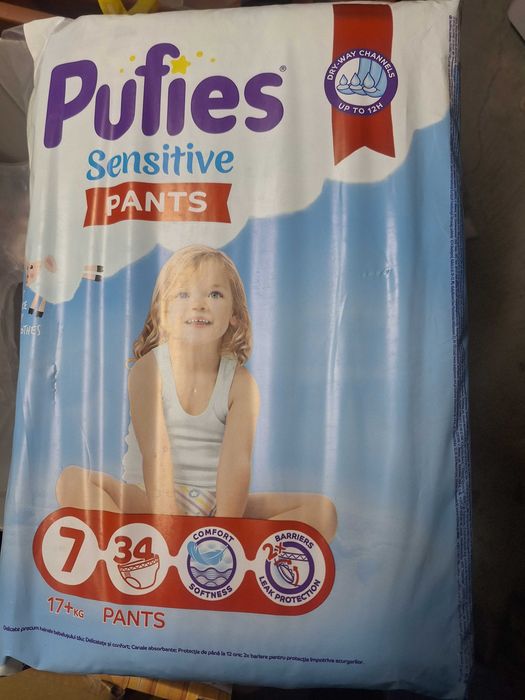 Гащи Pufies Sensitive, Размер 7 XXL, 17+ кг, 34 бр