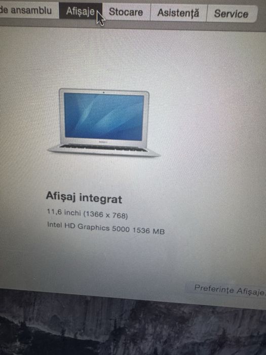 Macbook air i5 ecran 11.6 inch