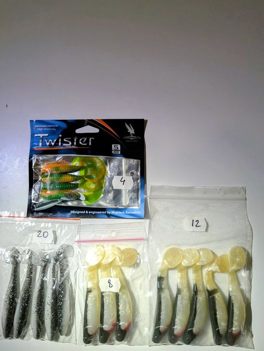 Naluci siliconice (gume) pentru pescuit la somn, stiuca, etc.