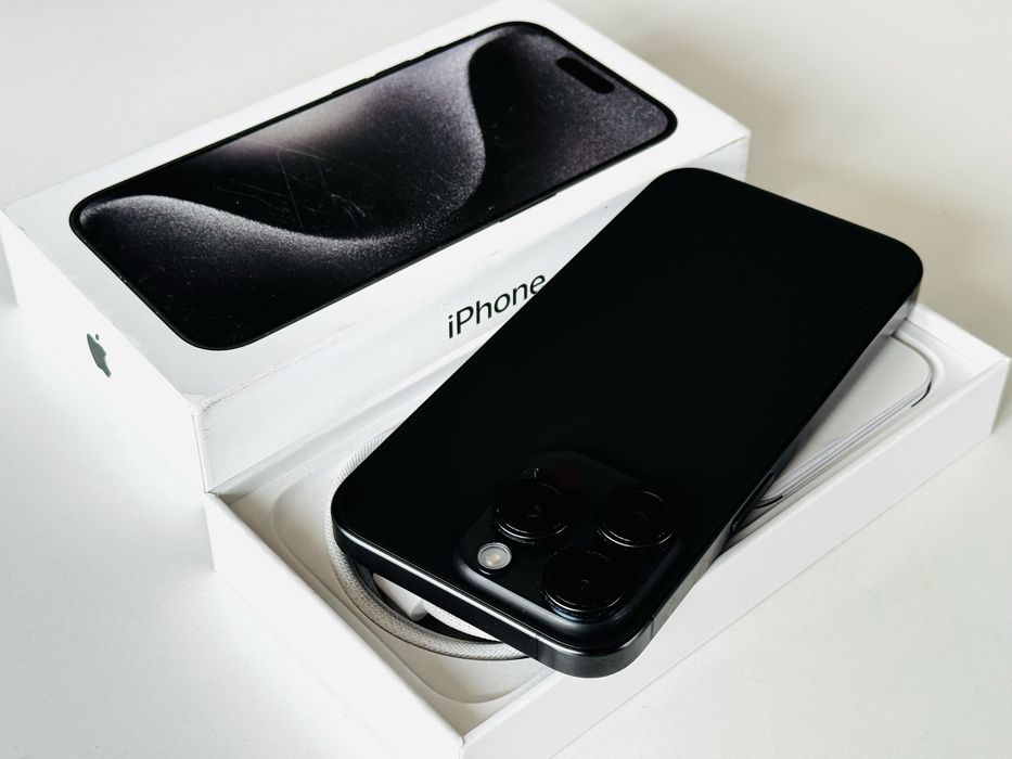 Iphone 15 Pro 128GB Black Titanium 100% Батерия! Гаранция 6 месеца