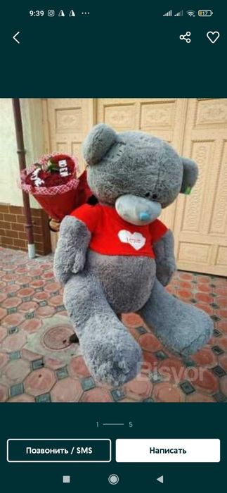 Teddi Tediy bear ayiqchalar (30sm 3metr)