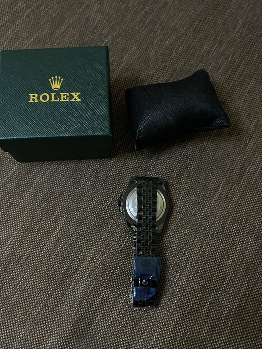 Ceas Rolex Nou de Barbati Negru cu Albastru