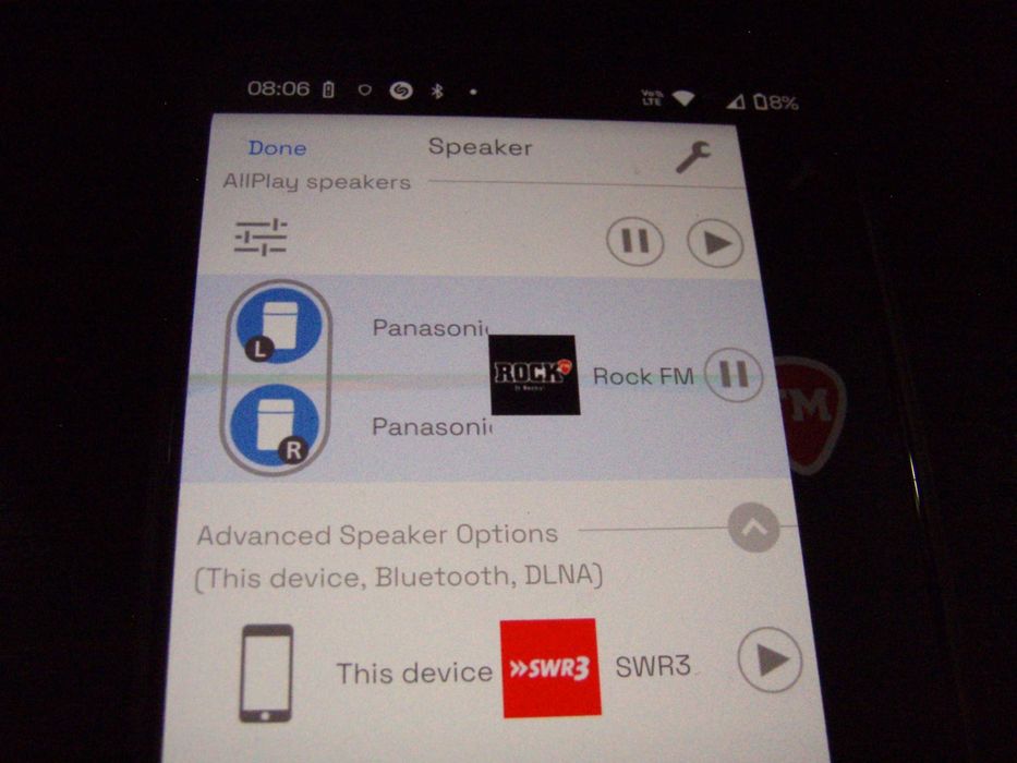 Boxa wireless cu ceas si bluetooth Panasonic SC-ALL2, model pe negru