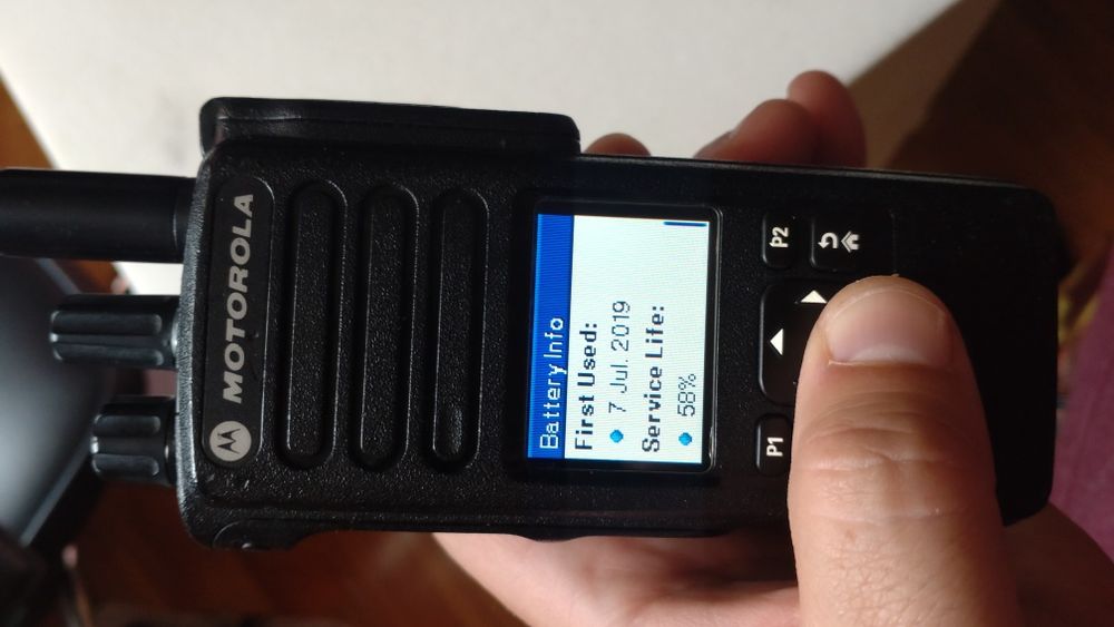 2 Acumulatori, baterie statie Original radio Motorola, IMPRES aproape